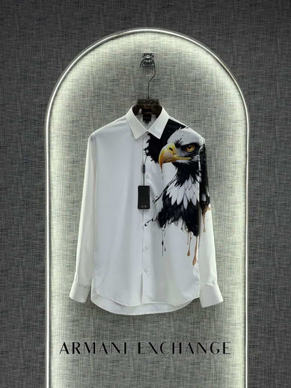 Arman i EXchange White Eagle Print Imported Shirt