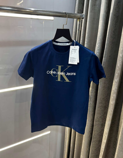 Calvin  Klein petrol blue  Logo Print Premium T-Shirt