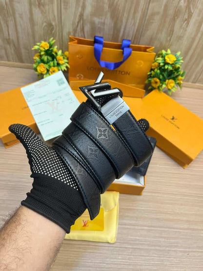 LOUIS_VUITTON_2 Buckle Belt & wallet Combo C432