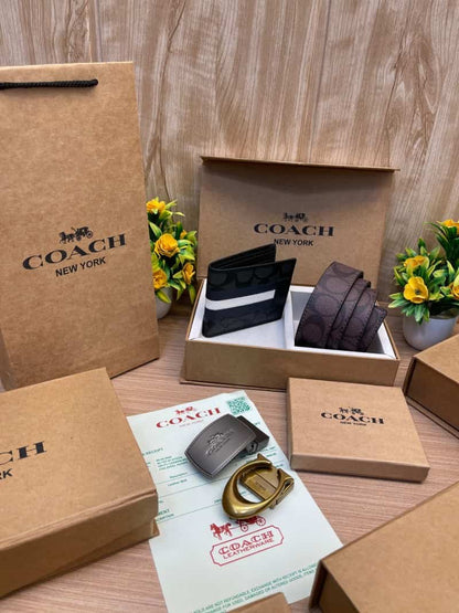 COACH_2_Buckle_Belt_&_wallet_Combo_C384