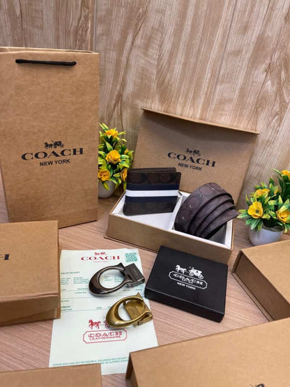 COACH_2_Buckle_Belt_&_wallet_Combo_C382