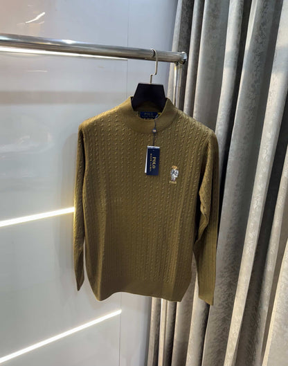 Ralph  Lauren Brown Teddy Edition Knitted Pull Pver