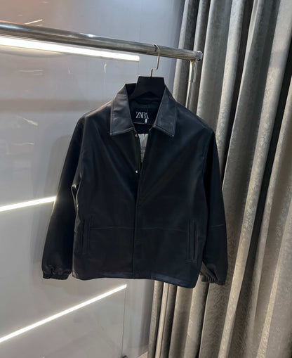 Zar a Black Classic Premium Leather Jacket