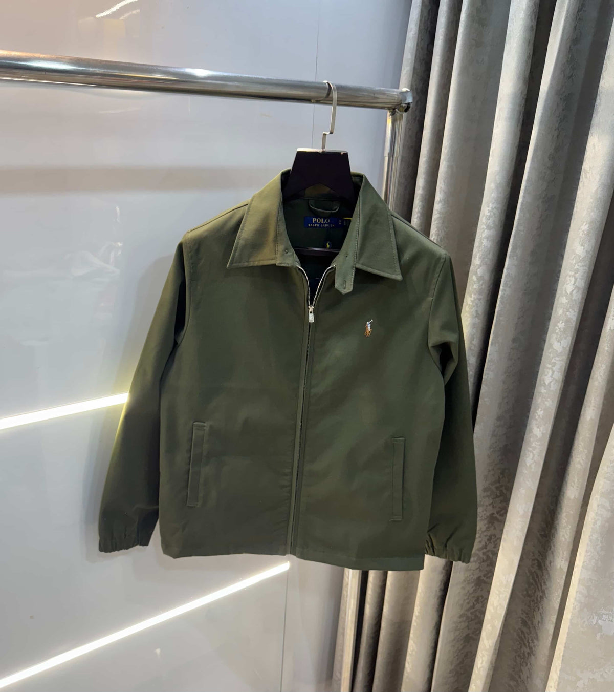 Ralph  Lauren Olive Green Imported Bomber Jacket