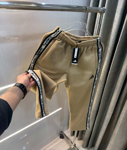 Adida s Beige Logo Work Imported Trackpant