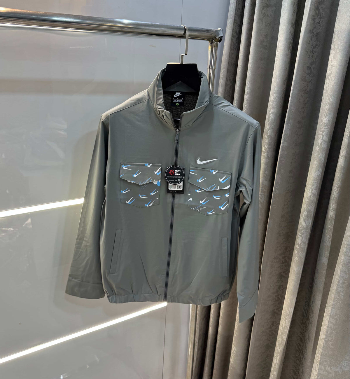 Nik e Grey Imported Premium Bomber Jacket
