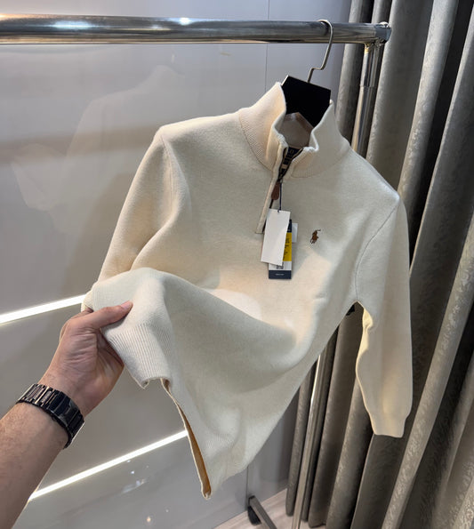 Ralph  Lauren Cream Lambs Wool Knitted Pull Over