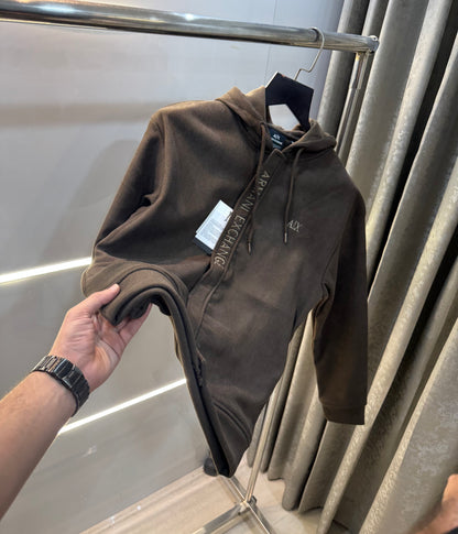 Arman i E...·xchange Brown Classic Zipper Jacket