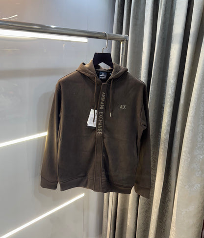 Arman i E...·xchange Brown Classic Zipper Jacket