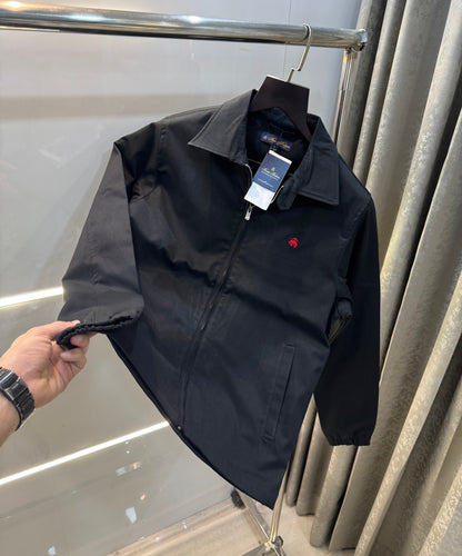 Brooks Brother Black Imported Bomber Jacket