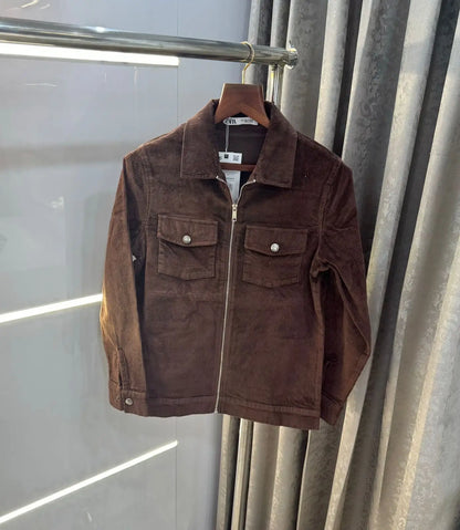 Zar a Brwon Premium Classic Bomber Jacket