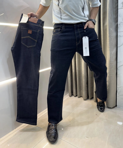 Arman i Exchang e patch Navy Blue Raw Wash Imported Denim