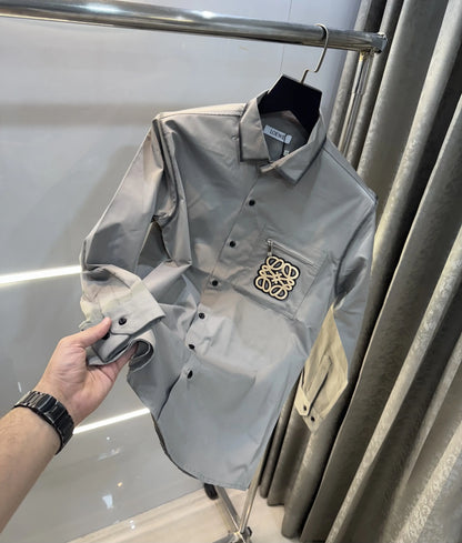 LOEW3 Grey Embroidery Logo Imported Shirt