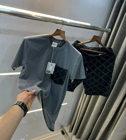 Gucc i  gery Black  Logo Print Premium Cord Set
