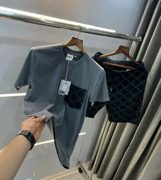 Gucc i  gery Black  Logo Print Premium Cord Set