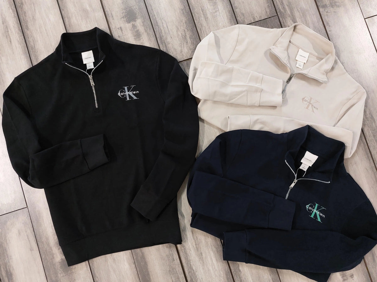 Calvin  Klein Cream Zip Premium Sweatshirt