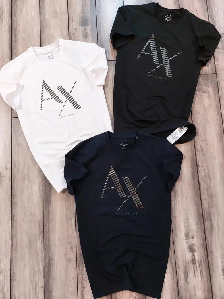 Arman i Exchange Navy Blue Logo Print Premium T-Shirt
