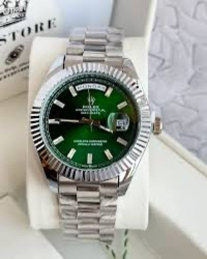 Rolex Day Date Diamond Silver/Green
