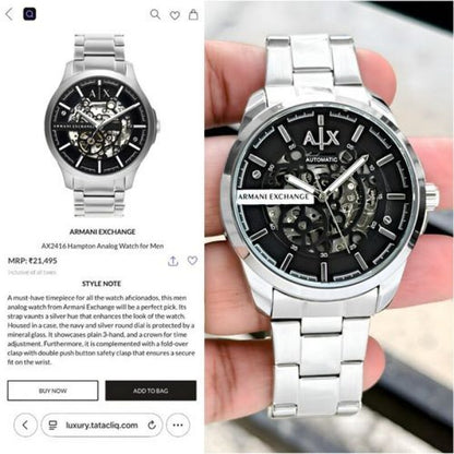 Armani Exchange Skeleton Automatic