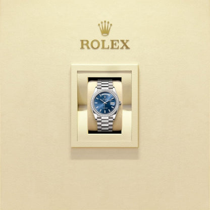 Rolex Day Date Diamond Silver/Blue