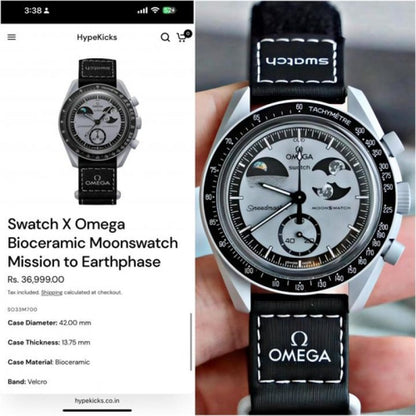Omega speedmaster Swatch moon sun m