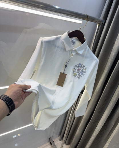 Chrome Hearts White Logo Work Imported Shirt