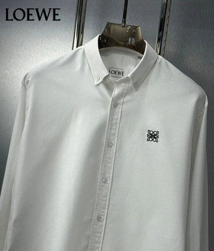 Loewe White Embroidery Logo Shirt With Premium Box Packing