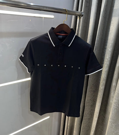 Hacke t Black Logo Work Premium Polo T-Shirt