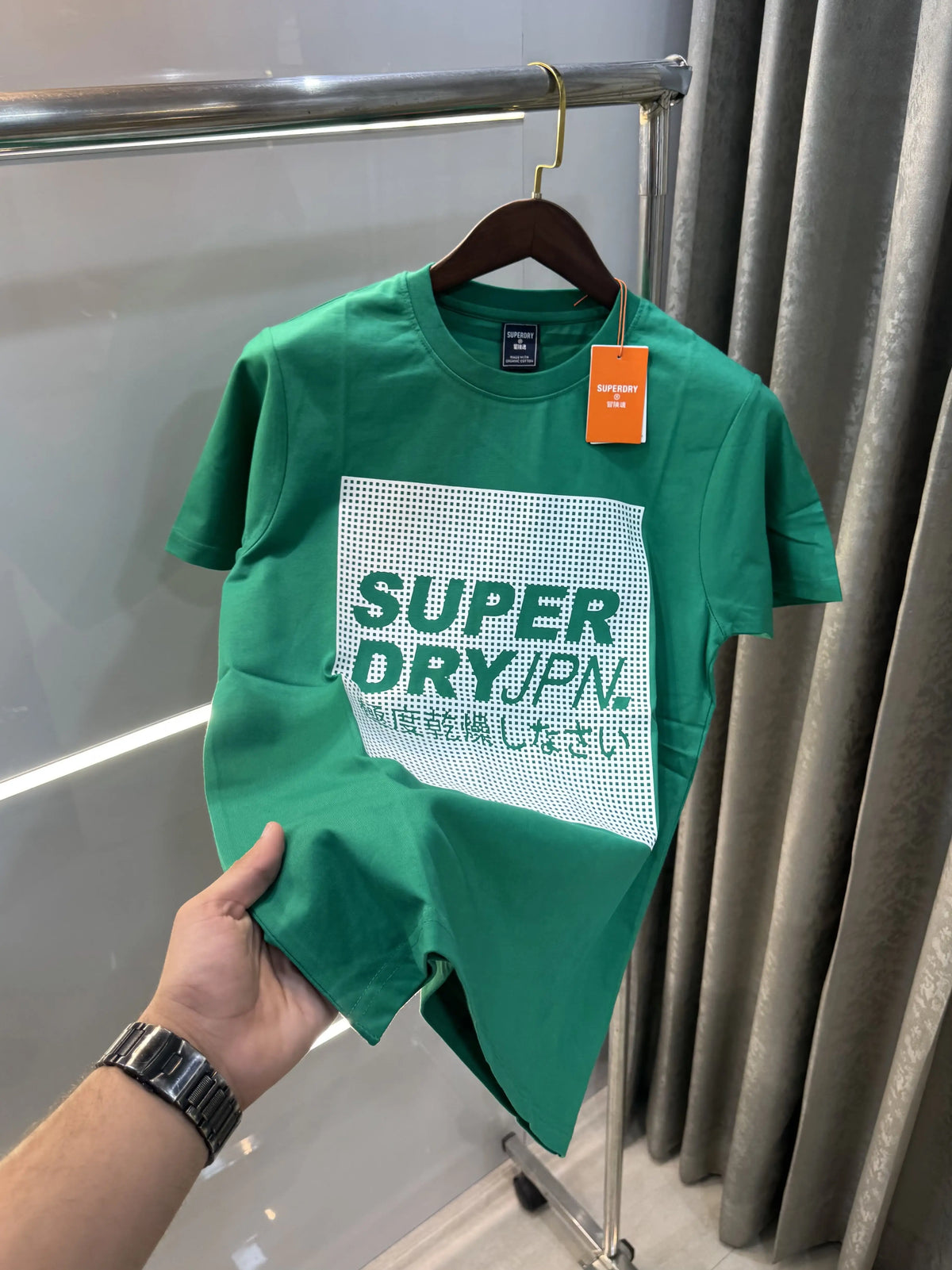 Superdry Green Logo Print Premium T-shirt