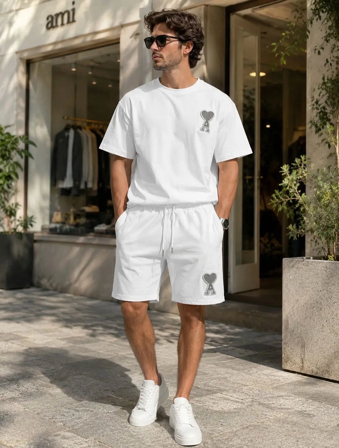Ami Paris White Logo Work Imported cord set