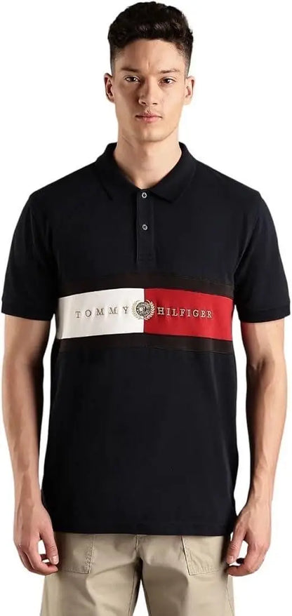 Tommy Hilfiger Black Premium Polo T-shirt
