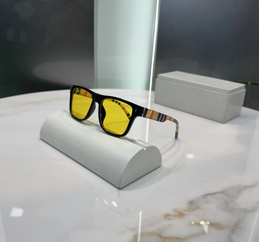 Copy Burberr y Logo Stick Yellow Premium Shades 4395