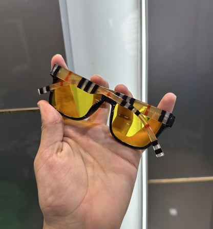 Copy Burberr y Logo Stick Yellow Premium Shades 4395