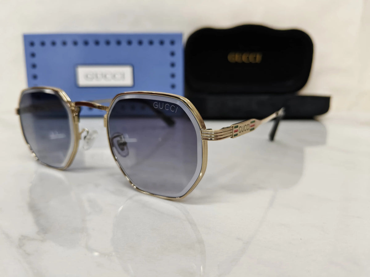 GUCCI 28002 BLUE SILVER METAL