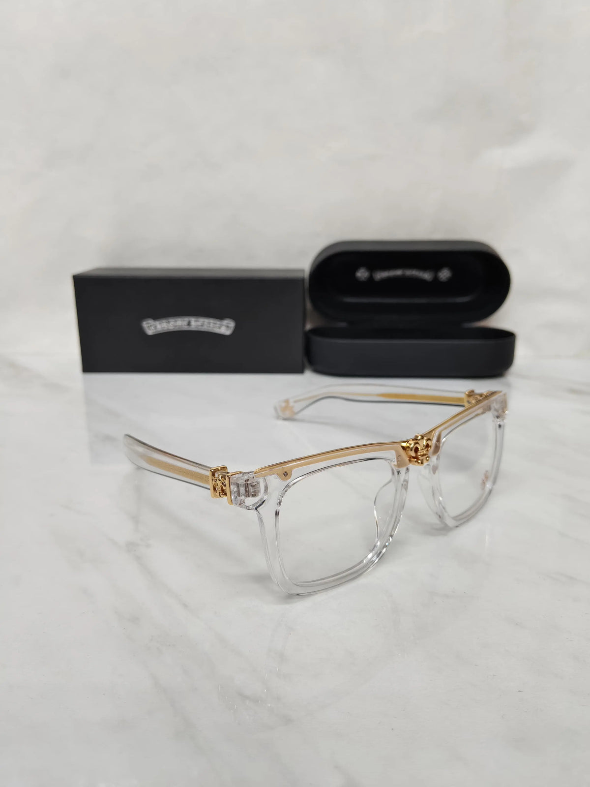 CHORME HEART 11068  WHITE GOLD METAL FRAME AAA+ QUALITY