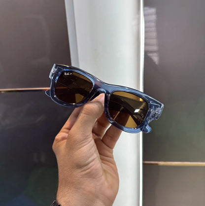 RayBan Puffer Blue Brown Premium Shades 940