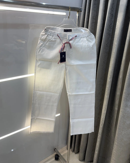 Tommy  Hilfiger White Premium Classic Trouser