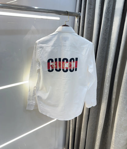 Gucc i White Logo Work Premium Shirt