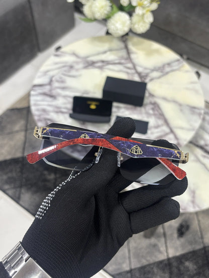 Maybach 7348 Navy Blue / Red