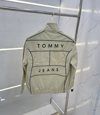 Tomm y Hilfige r Beige Imported Premium WindBreaker Jacket