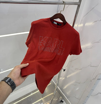 Karl Lagerfeld Rust Logo Work Premium T-Shirt