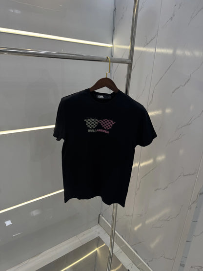 Karl Lagerfeld Black Logo Work Premium T-Shirt