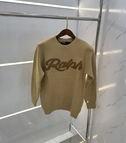 Ralp h  Lauren Beige Knitted Imported Pull Over