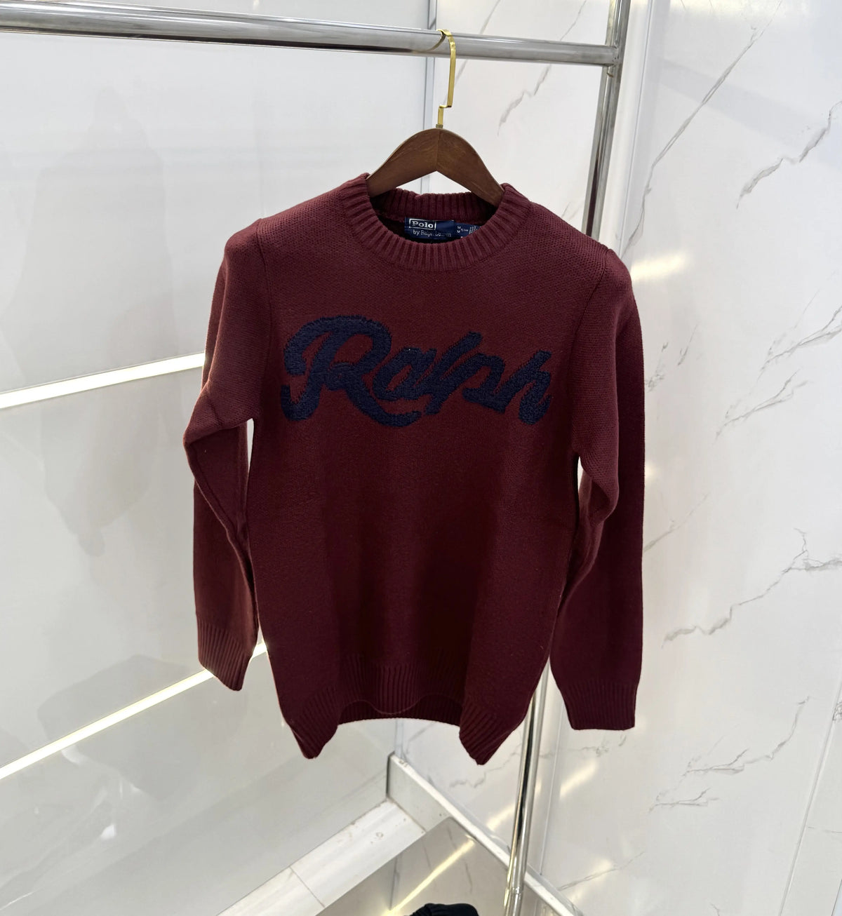 Ralp h Lauren Wine Knitted Imported Pull Over