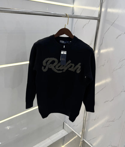 Ralp h  Lauren Black Knitted Imported Pull Over