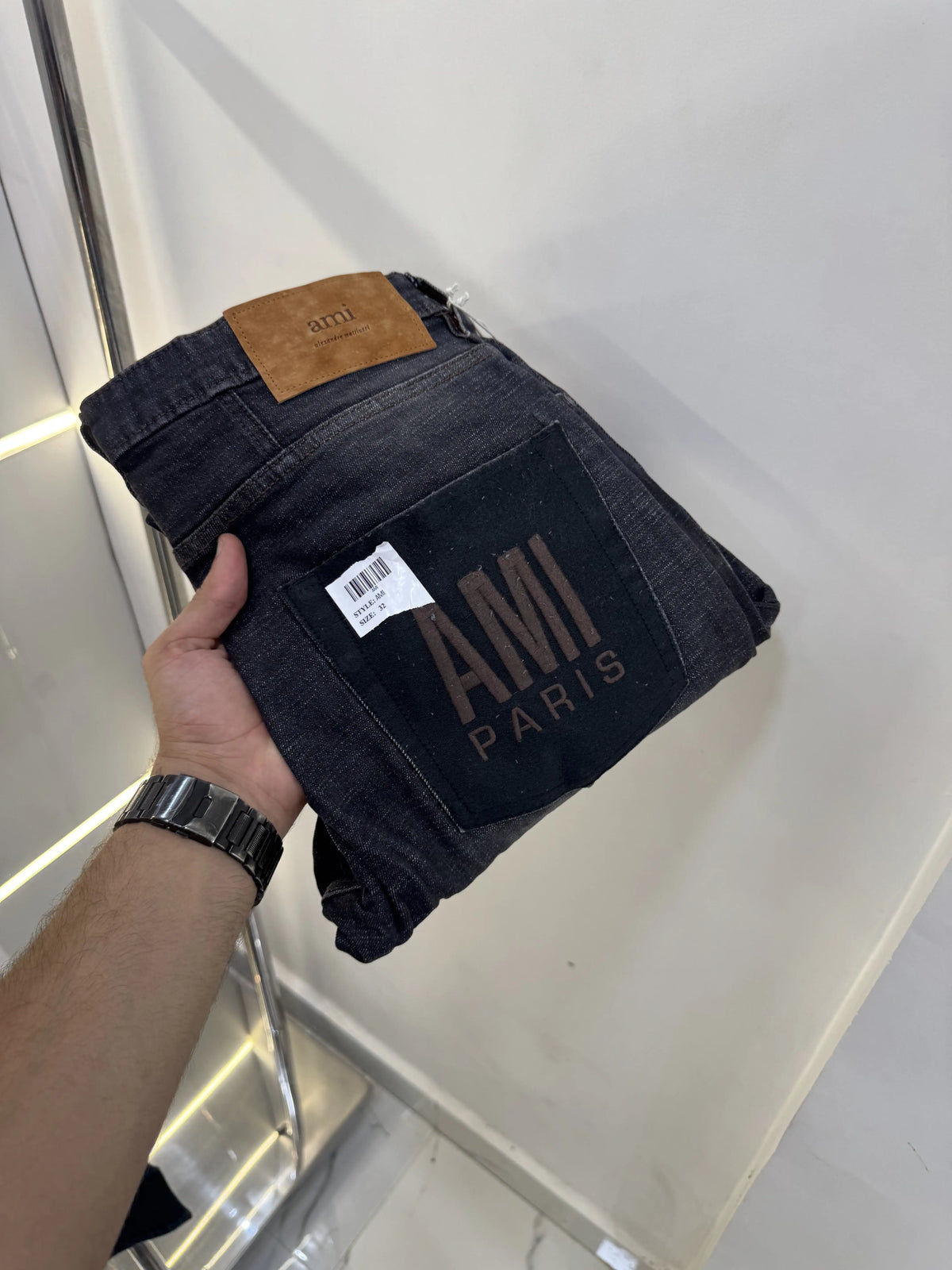 Am i Paris Carbon Black Imported Premium Denim