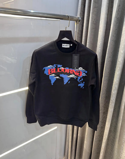Bluoran g Black Logo Back Print Premium Sweatshirt