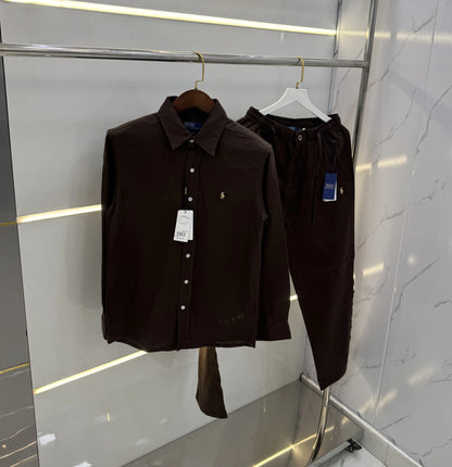 Ralph  Lauren Brown Logo Work Premium Tracksuit