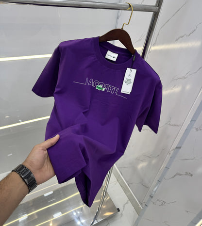 Lacost e Purple Printed Imported Oversized T-Shirt