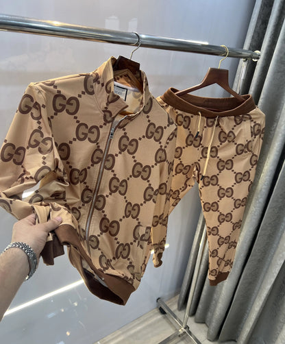 Gucc i Brown Monogram Premium Imported Tracksuit